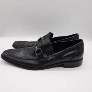 Kenneth Cole New York Black Horse-bit Square Toe Black Slip on Loafer Size 10