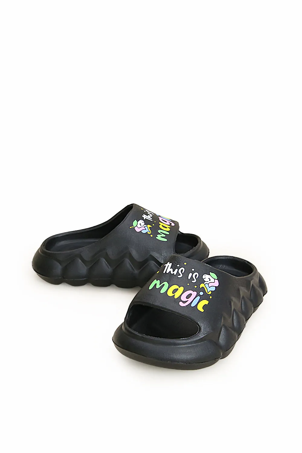 Kids Magic Slogan Light Weight "Anit-Skid" EVR Slippers