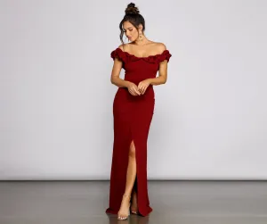 Leslie Off-The-Shoulder Stylish Mermaid Dress