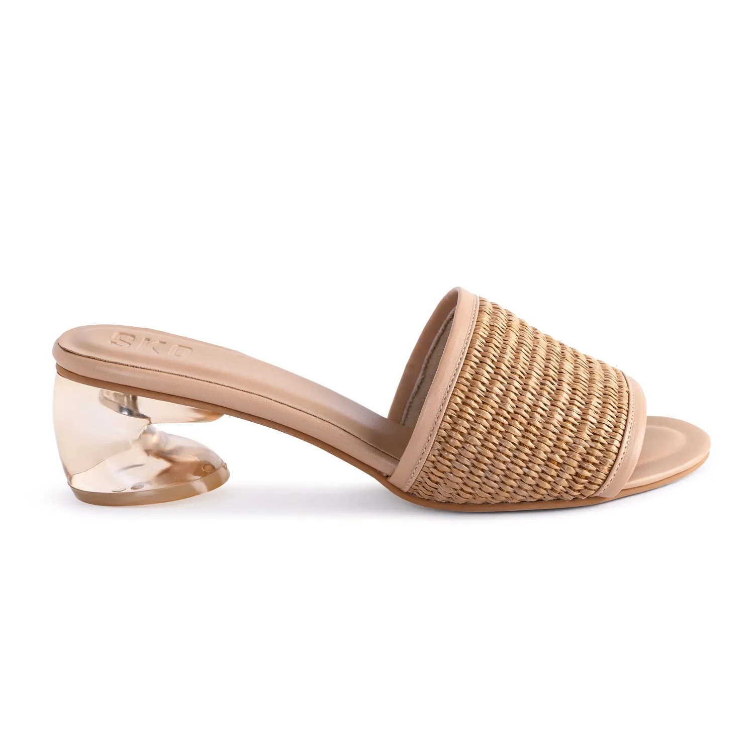 Lily Nude Weave Heels For Women