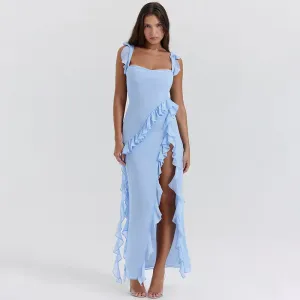 Linda Formal Stylish Glitter Ruffled Dress