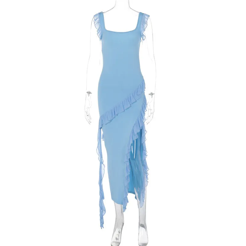 Linda Formal Stylish Glitter Ruffled Dress