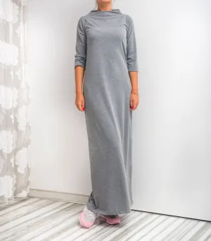 Long Loungewear Dress, Stay Home Dress, Pregnancy Dress, Plus Size Clothing, Comfy Maxi Dress, Maternity Dress, Winter Cozy Dress, Loose