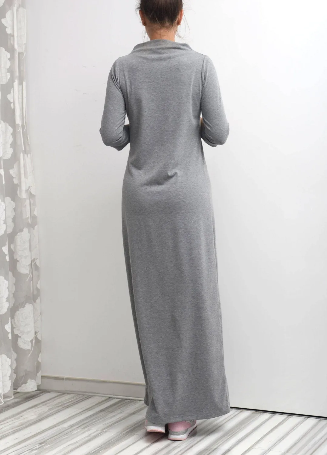 Long Loungewear Dress, Stay Home Dress, Pregnancy Dress, Plus Size Clothing, Comfy Maxi Dress, Maternity Dress, Winter Cozy Dress, Loose
