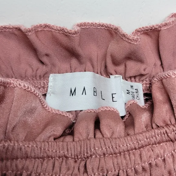 Mable Mauve Smocked Satin Maternity Valentine's Dress Size Medium