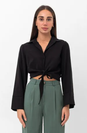Marilyn Tie-Up Shirt - Black