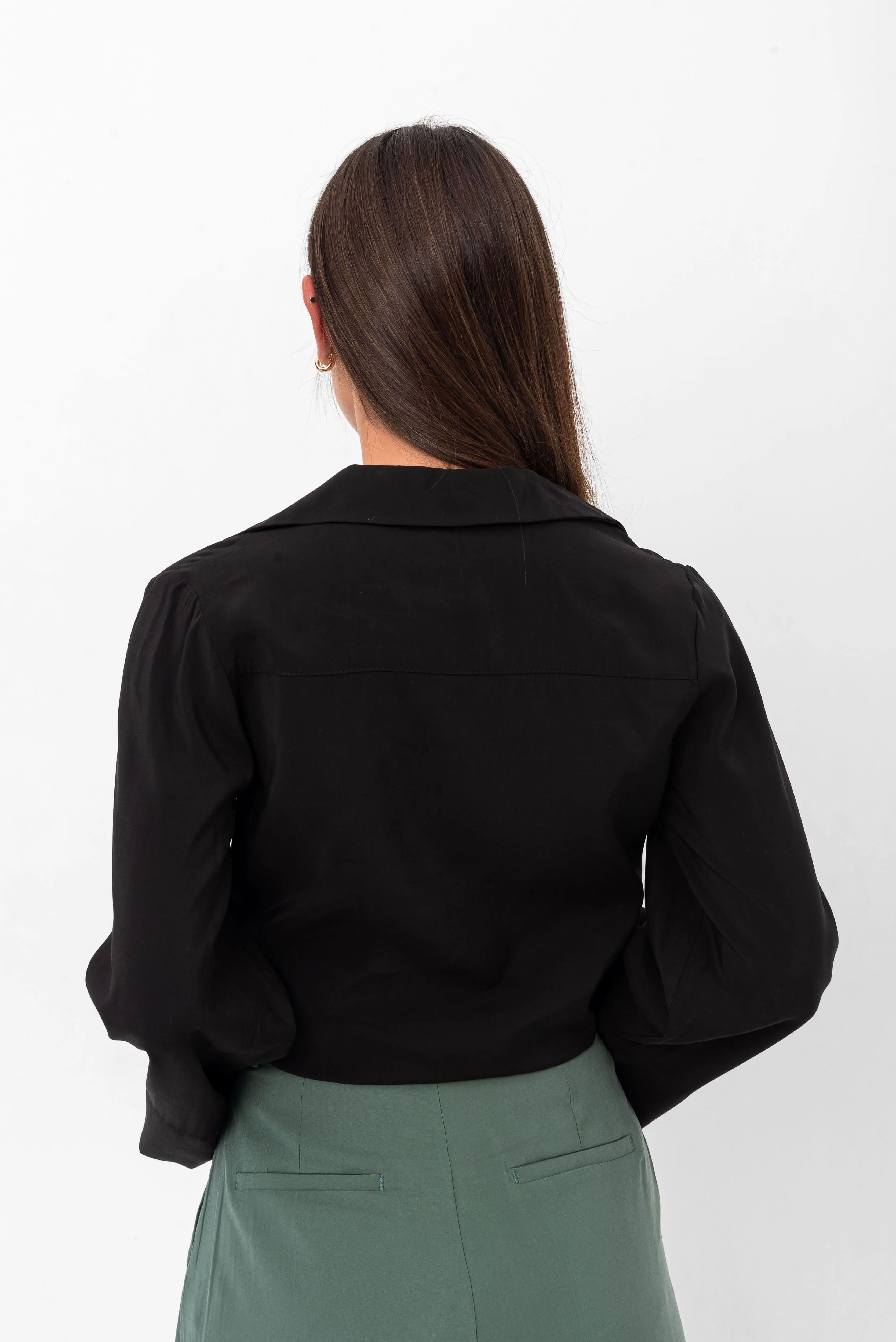 Marilyn Tie-Up Shirt - Black