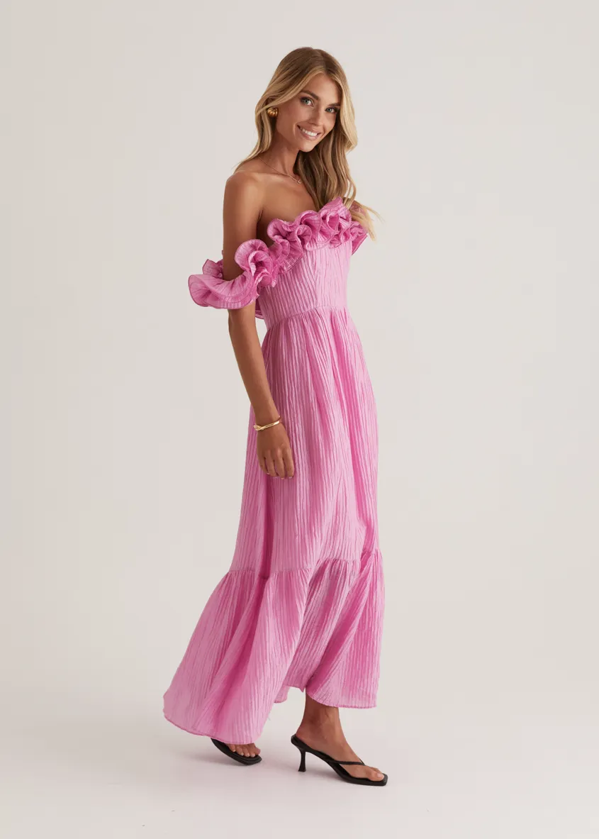 Marlow Off Shoulder Maxi Dress - Pink