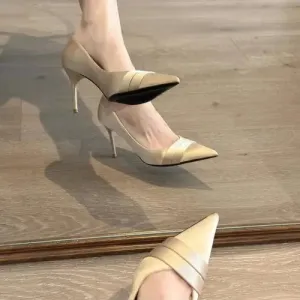 'Marvelle' Satin Pointed Toe Stiletto Heels