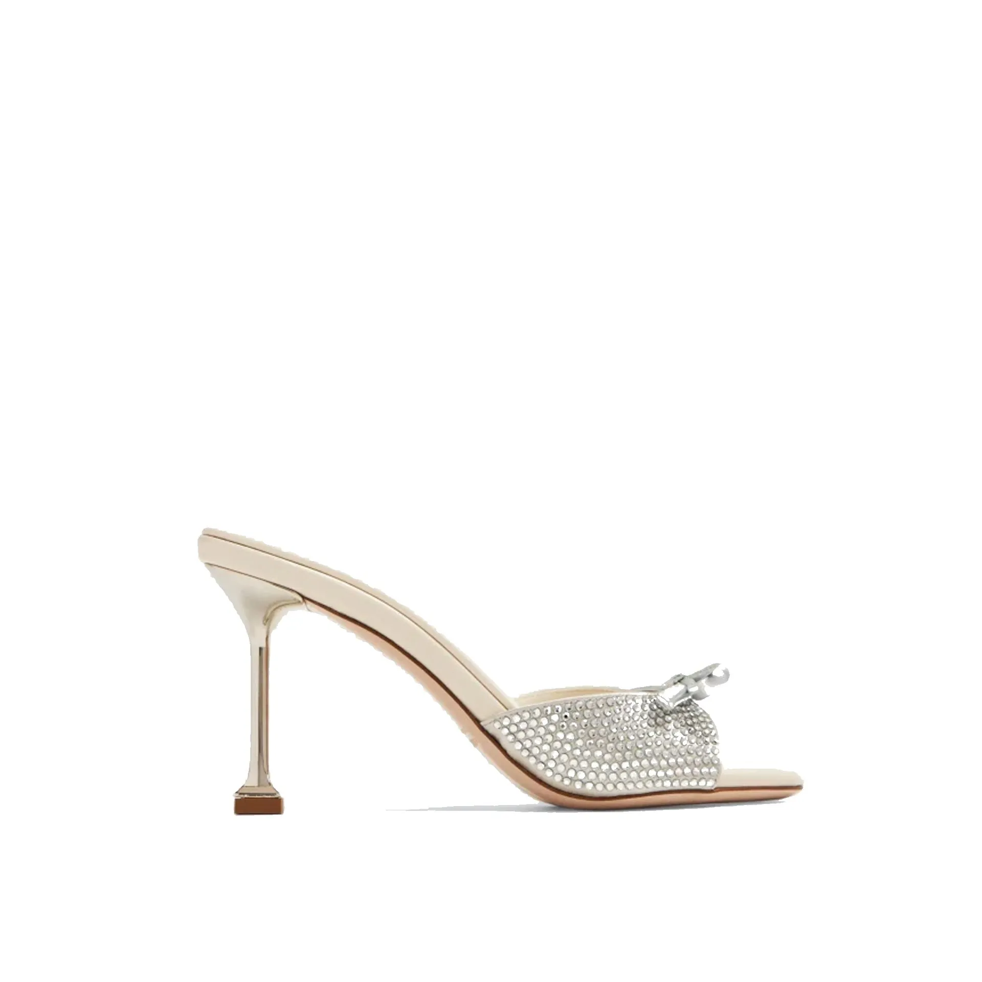 MIU MIU Elegant Leather Crystals Slip-On Flats for Women
