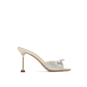 MIU MIU Elegant Leather Crystals Slip-On Flats for Women