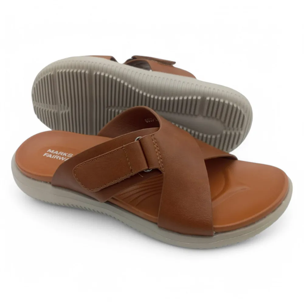 Mova Comfort Cross Strap Slippers 6003 – Mustard