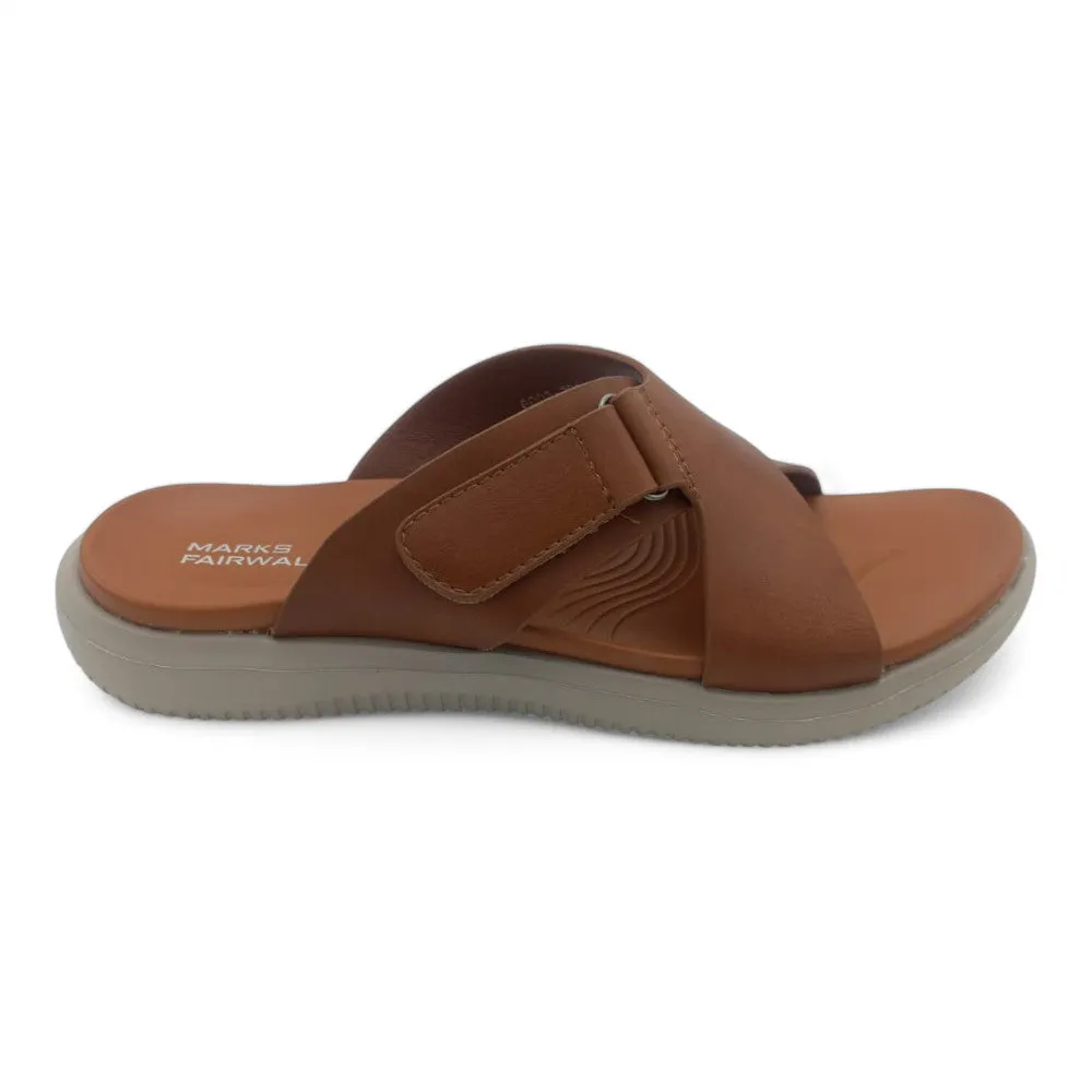 Mova Comfort Cross Strap Slippers 6003 – Mustard