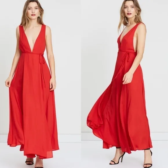 NWT Miss Holly The Label Dalia Red Gown