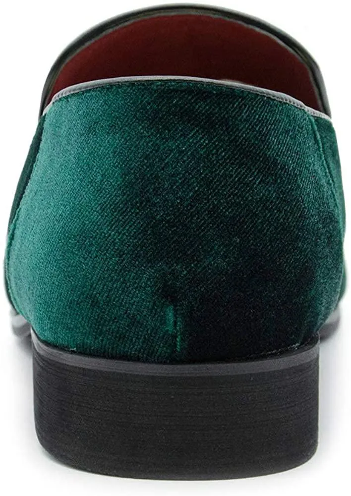 NXY Men's Metallic Penny Slippers Flats Velvet Loafers Slip-On Dress Plus Size Shoes Size 6-13