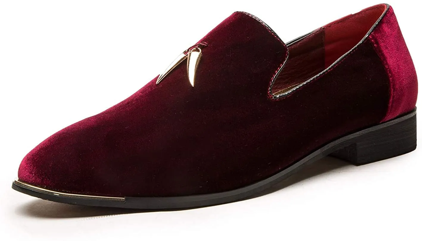 NXY Men's Metallic Penny Slippers Flats Velvet Loafers Slip-On Dress Plus Size Shoes Size 6-13