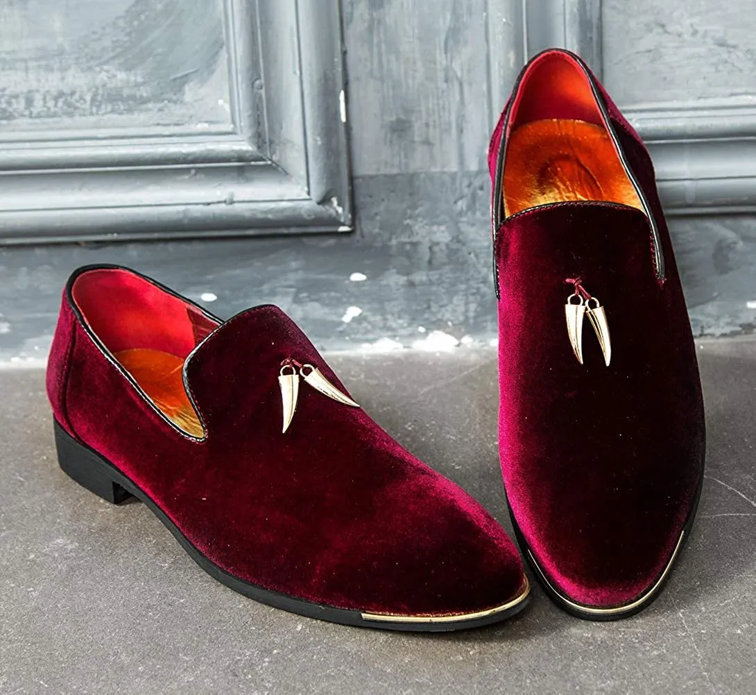 NXY Men's Metallic Penny Slippers Flats Velvet Loafers Slip-On Dress Plus Size Shoes Size 6-13