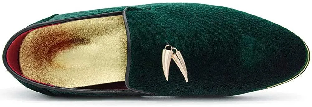 NXY Men's Metallic Penny Slippers Flats Velvet Loafers Slip-On Dress Plus Size Shoes Size 6-13