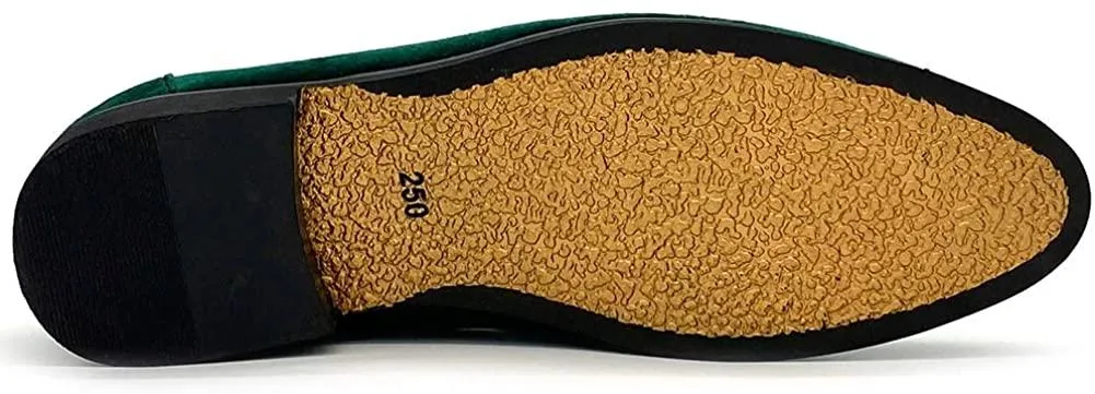 NXY Men's Metallic Penny Slippers Flats Velvet Loafers Slip-On Dress Plus Size Shoes Size 6-13