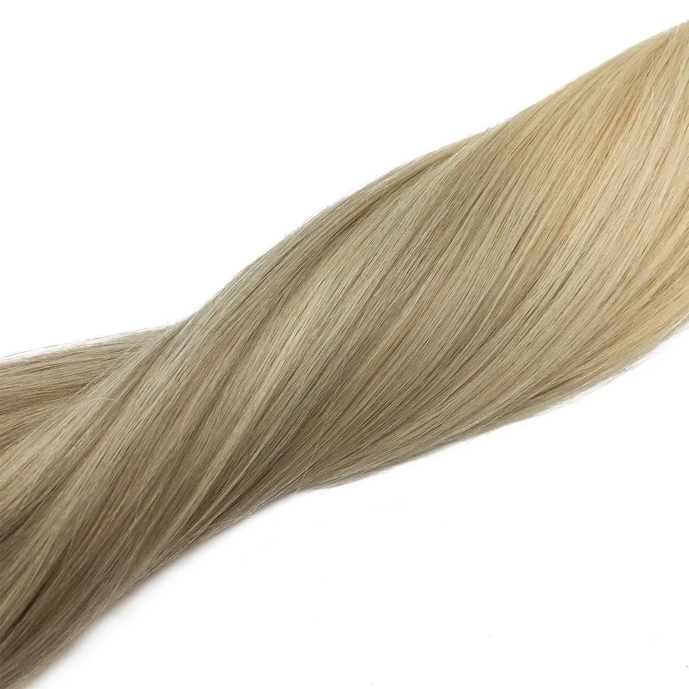 Ombre Ash Blonde to Golden Blonde and Platinum Blonde 20pcs 50g Straight Tape in Hair Extensions