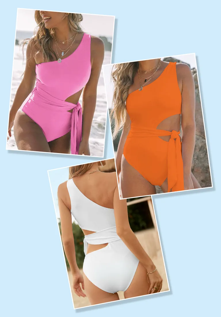 One-Piece One-Shoulder Bikini