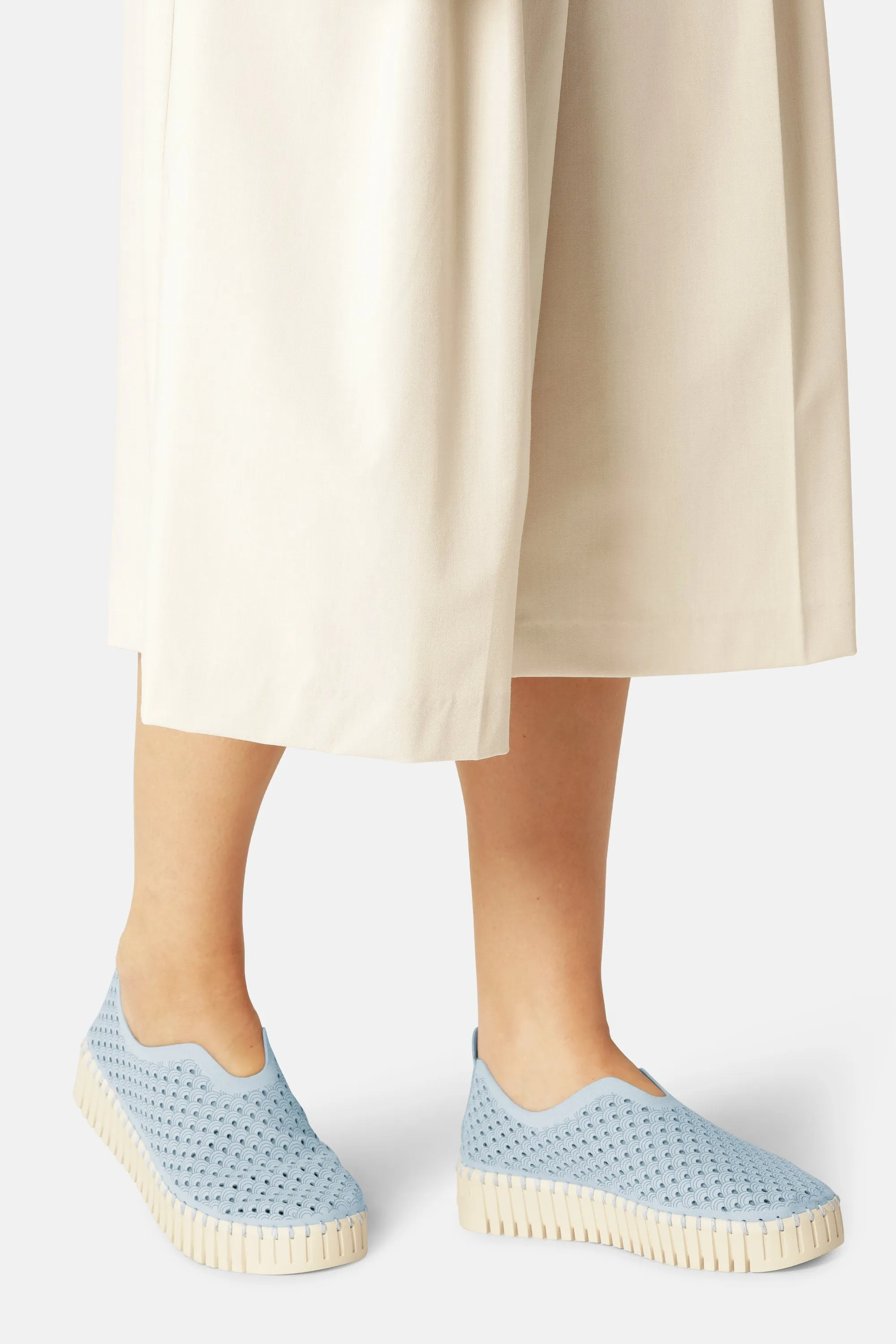 Platform Tulip Skor - Ash Blue