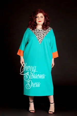 Plus Size Dress, Kaftan Dress, Animal Print Dress, Plus Size Maxi Dress, Loose Dress, Plus Size Clothing, Elegant Dress, Formal Dress, Party