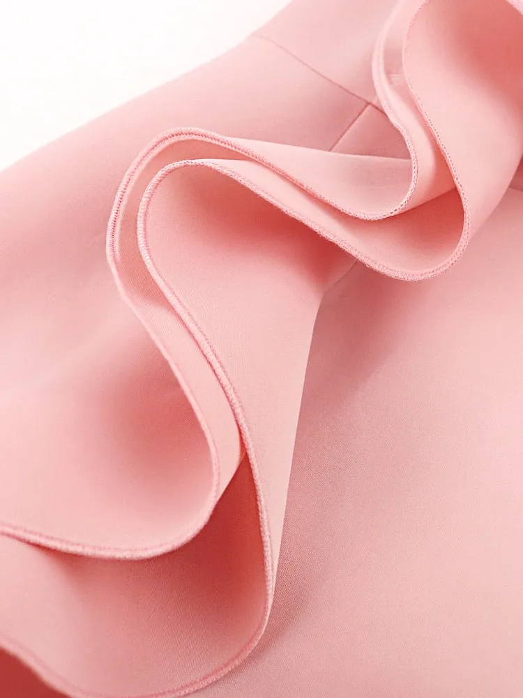 Plus Size Women's Long Party Dress Ruffles Sleeveless