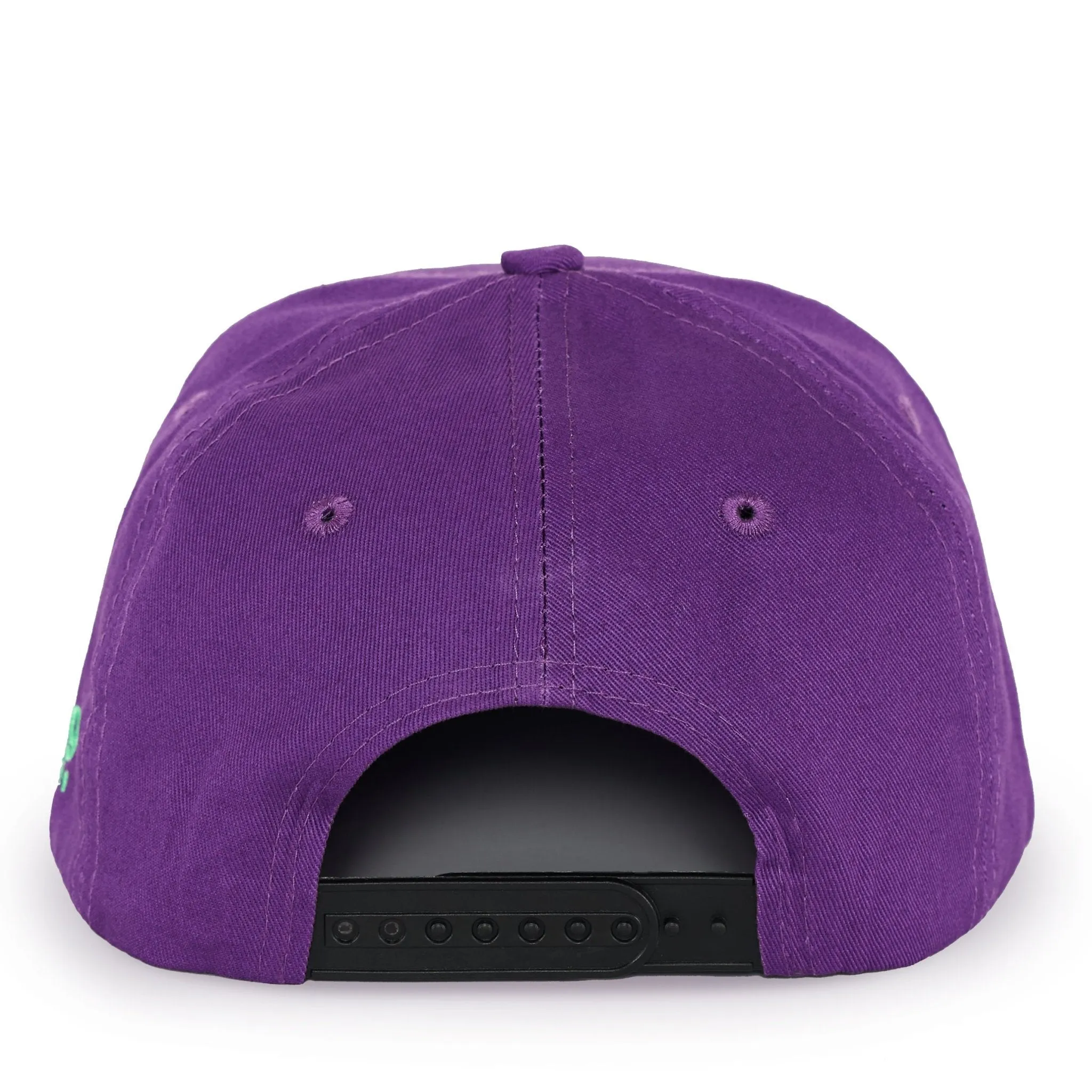 Purple Flat Bill Snapback W/ Green Bird