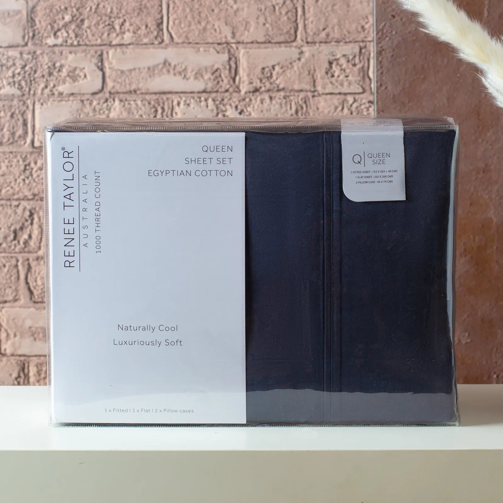 Renee Taylor Premium 1000 Thread count Egyptian Cotton sheet Set - Charcoal