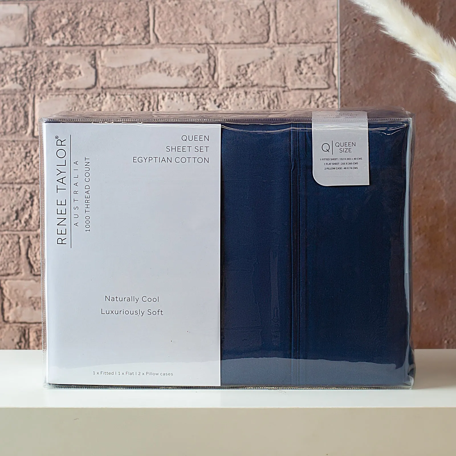 Renee Taylor Premium 1000 Thread count Egyptian Cotton sheet Set - Indigo