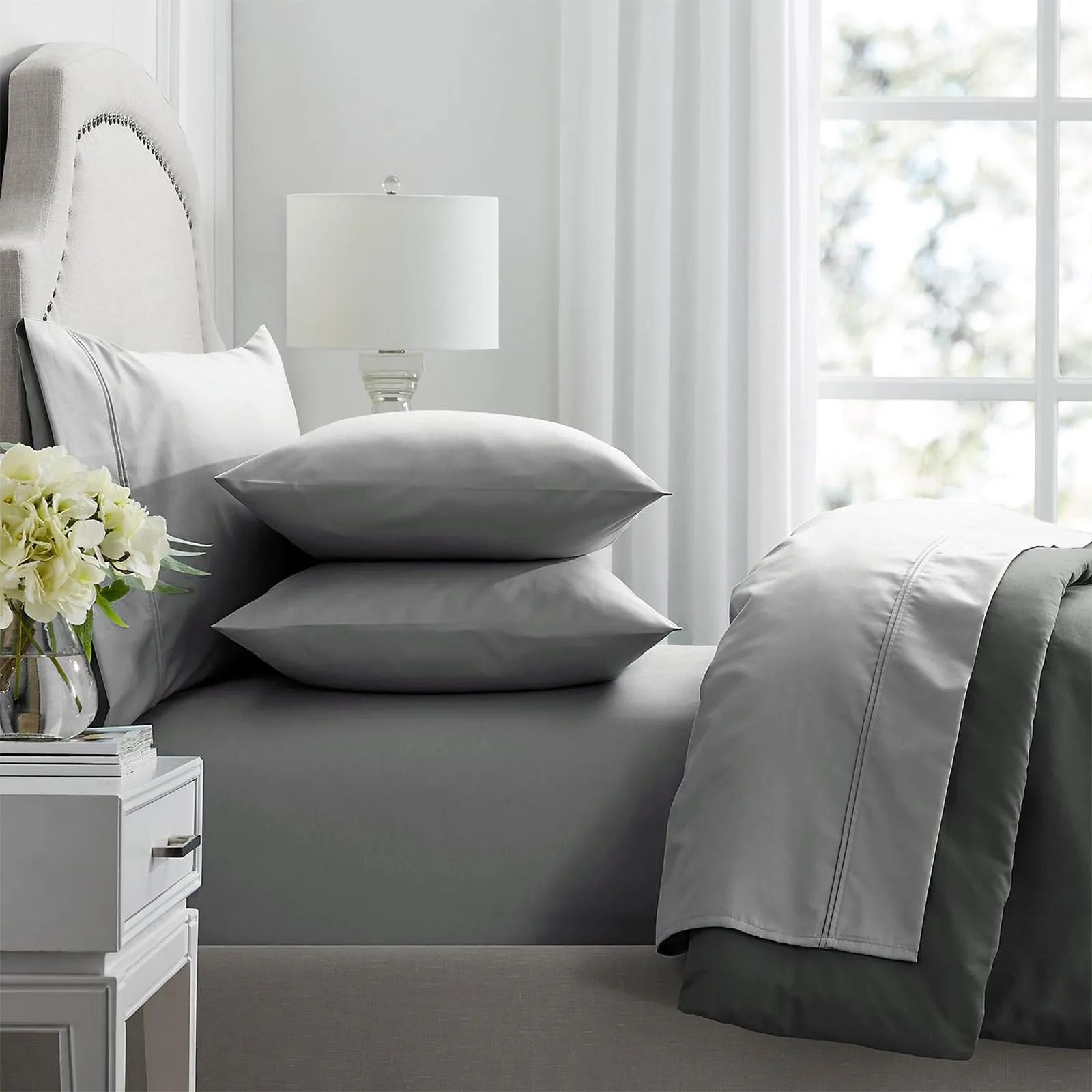 Renee Taylor Premium 1000 Thread count Egyptian Cotton sheet sets - Graphite
