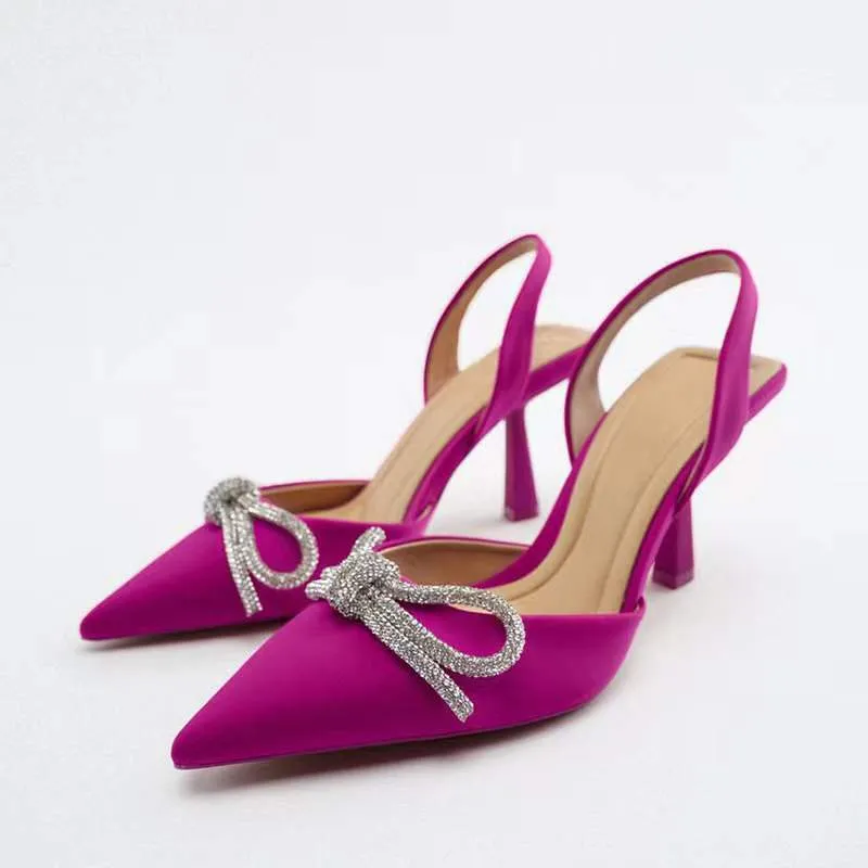 Rhinestone Bow Knot Luxury Designer Pumps