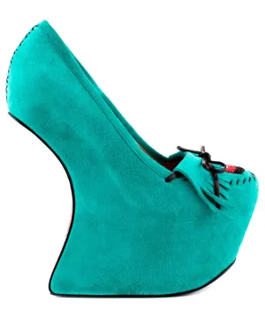 Rory Moccasin Suede Wedges