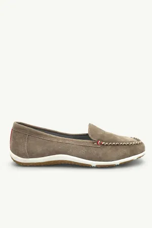 Sable Taupe Red Trim