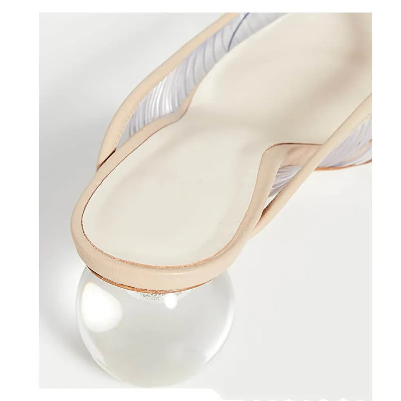 Sandals Summer Pointed High Heels Thick Heels