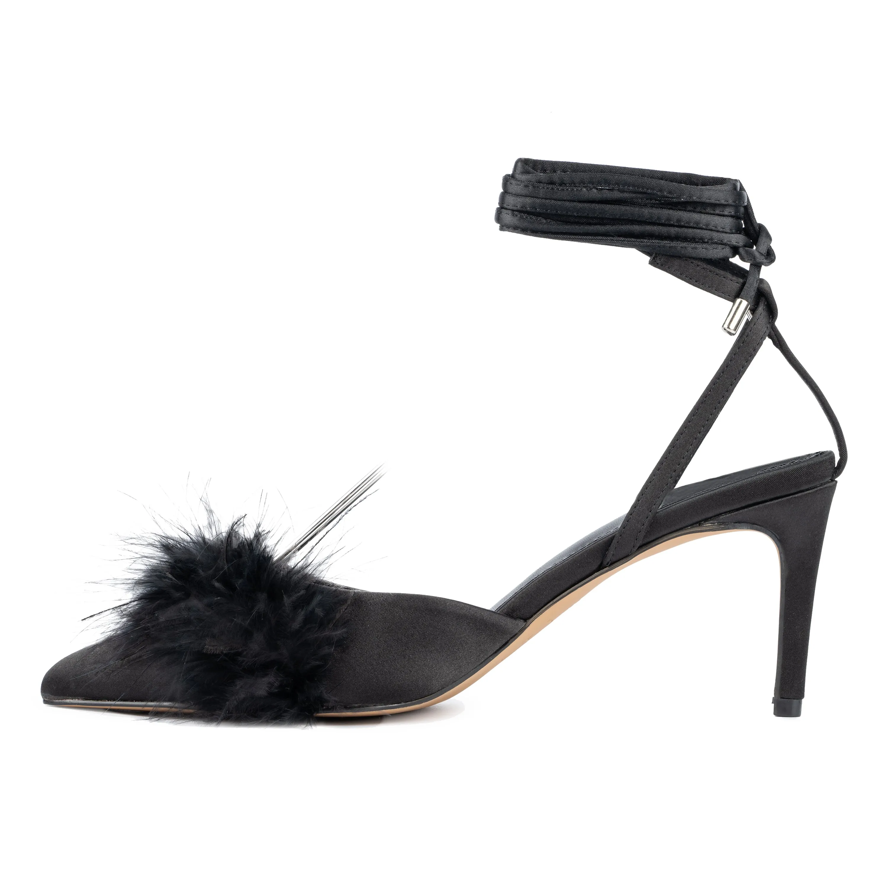 Saylor Faux Feather Heels