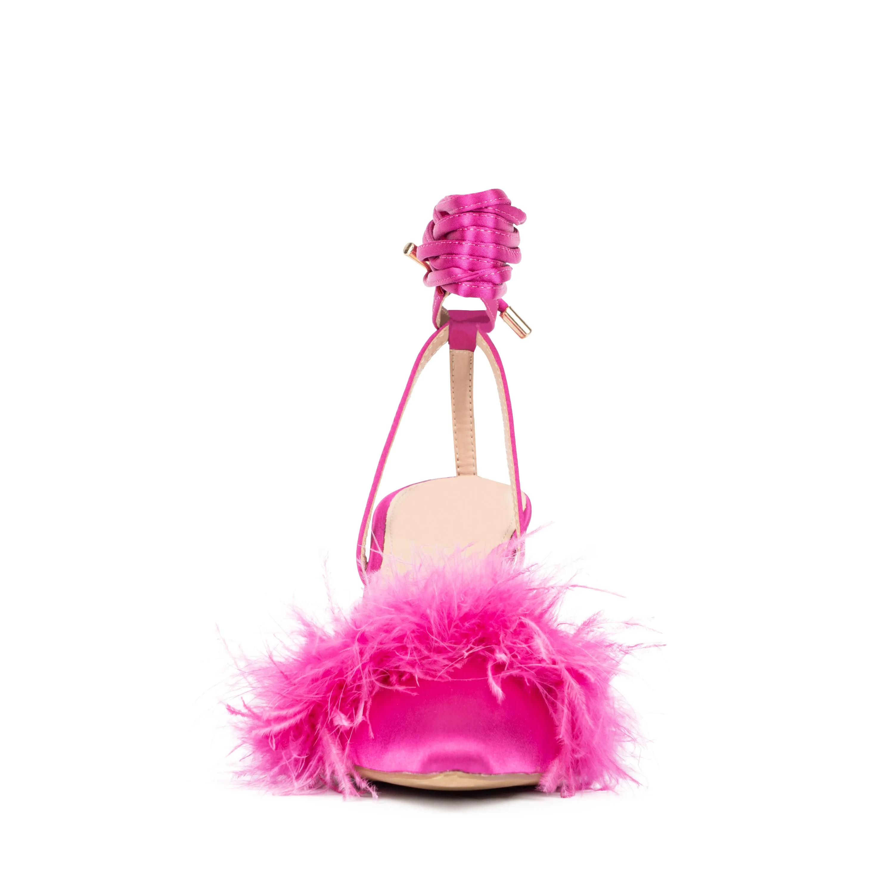 Saylor Faux Feather Heels