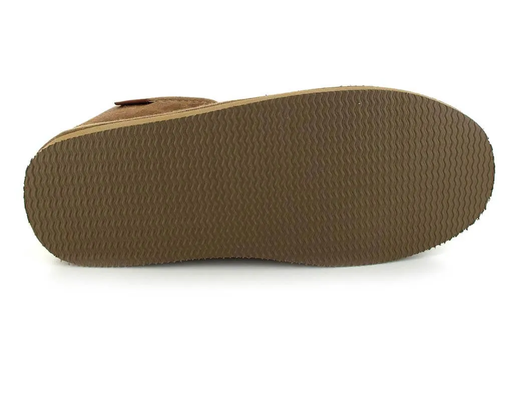 SHEPHERD Men Lambskin Slippers 'Bosse', antique cognac