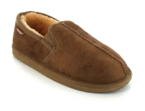SHEPHERD Men Lambskin Slippers 'Bosse', antique cognac