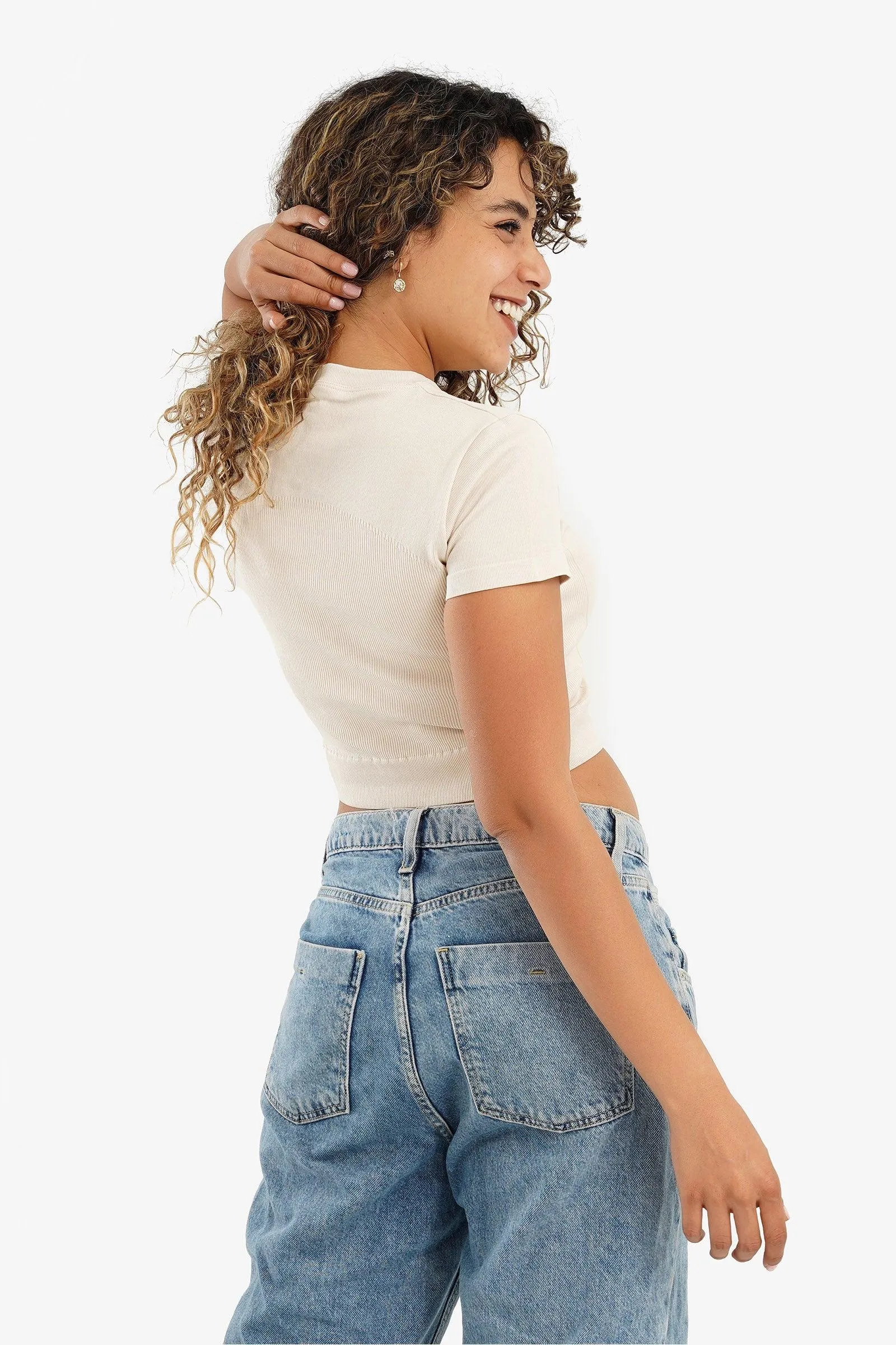 Short Sleeves Cropped Top
