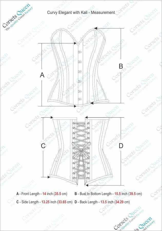 Siobhan Ivory & Black Stripe Overbust Corset