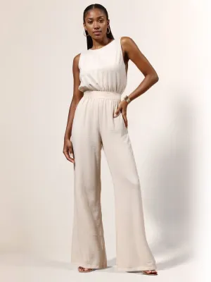 Sleeveless Woven Jumpsuit