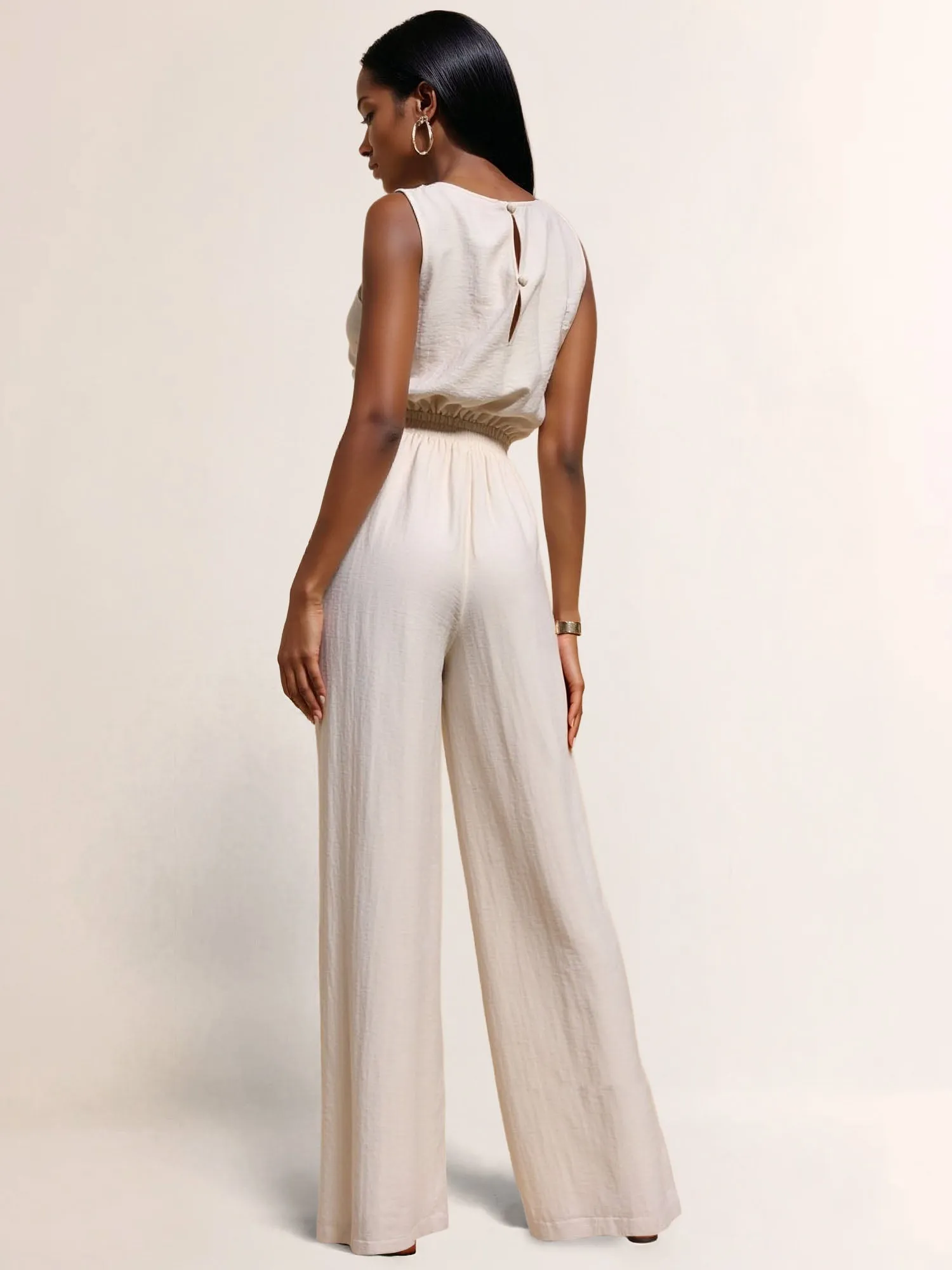Sleeveless Woven Jumpsuit