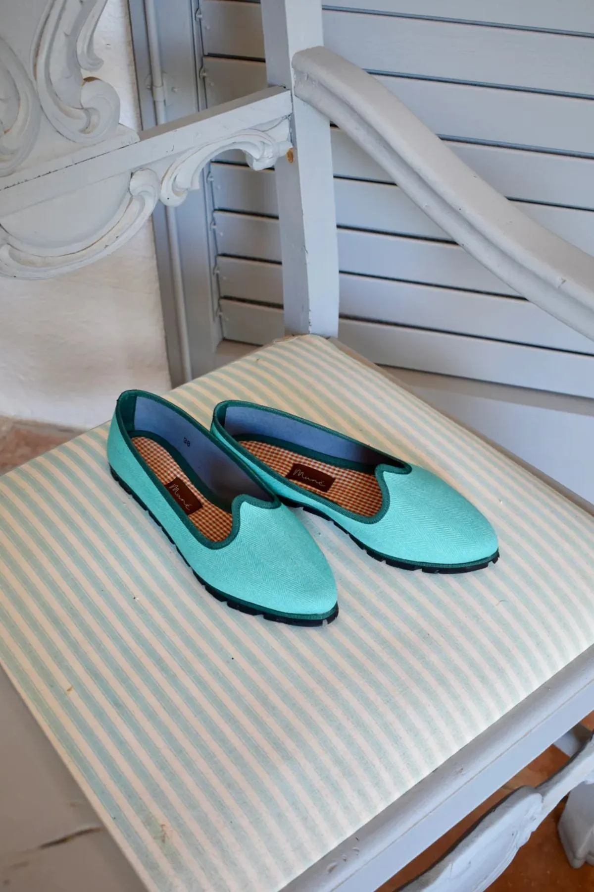 Slippers Espiga Turquesa