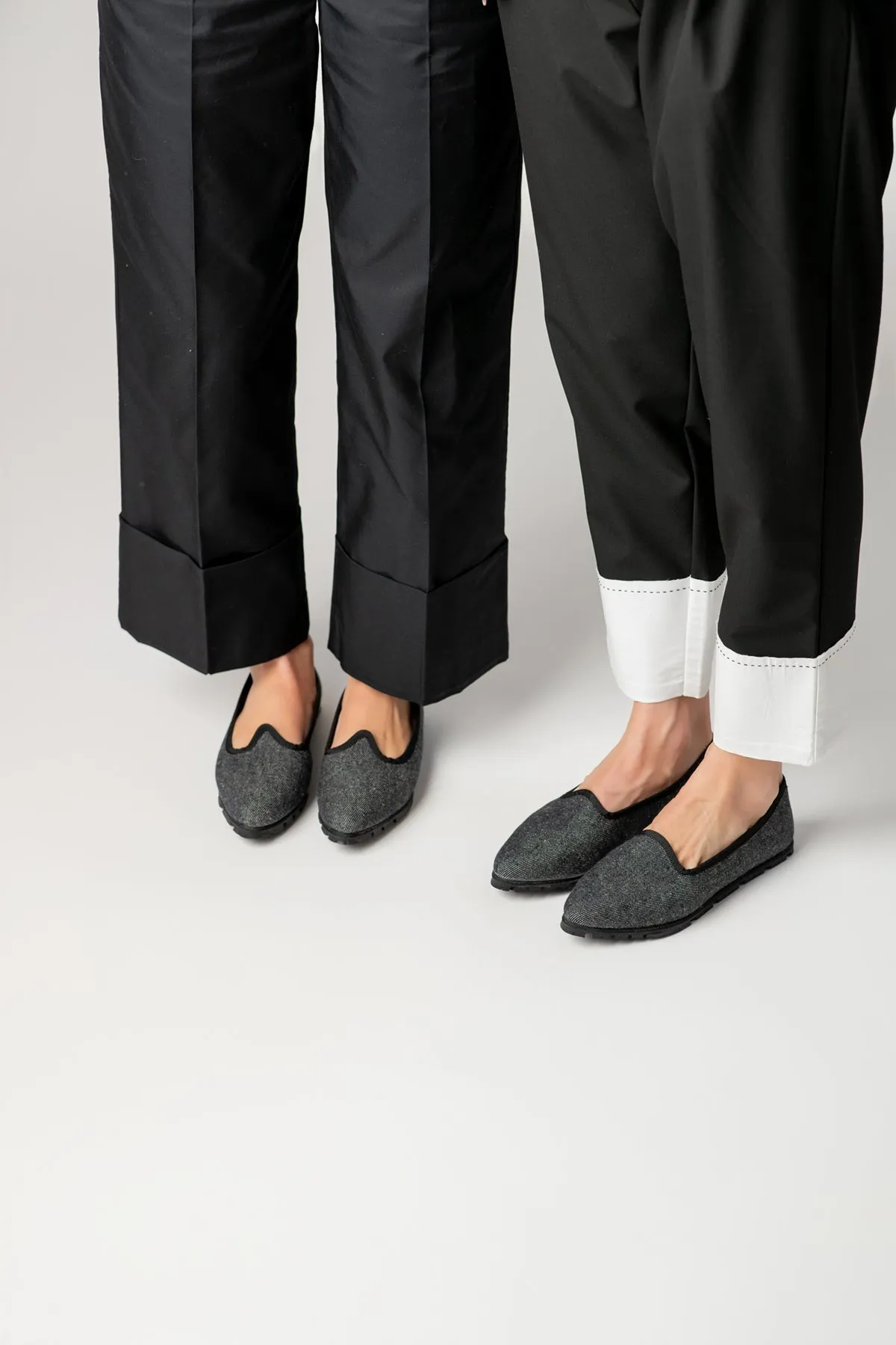 Slippers Pitti Denim Negro