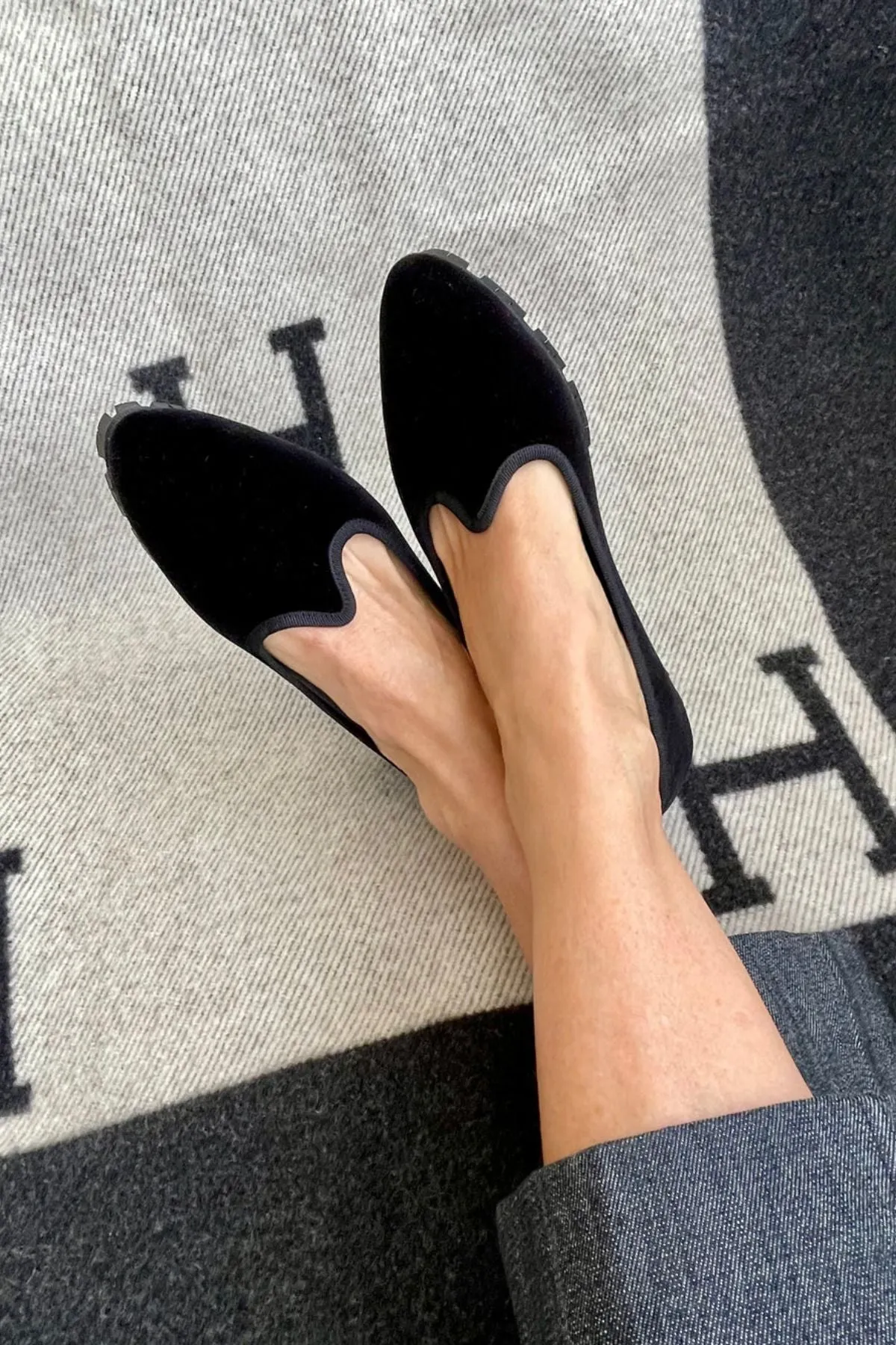 Slippers Pitti Terciopelo Negro