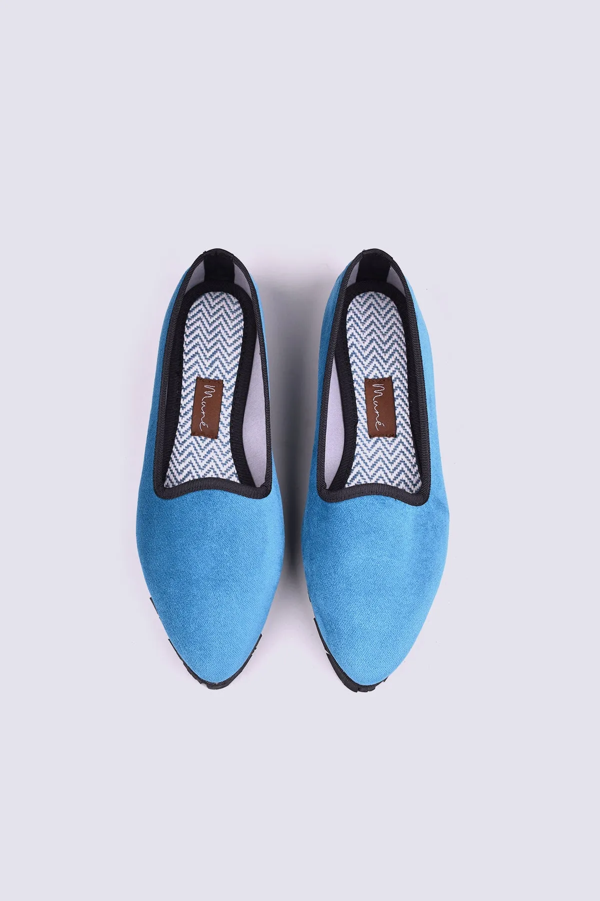 Slippers Terciopelo Azul Francia