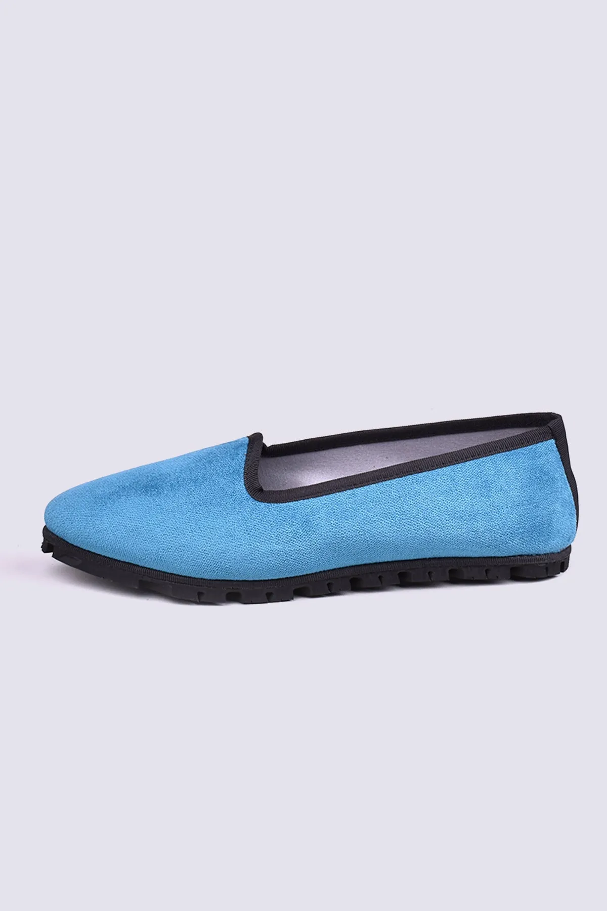 Slippers Terciopelo Azul Francia