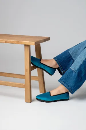 Slippers Terciopelo Azul Francia